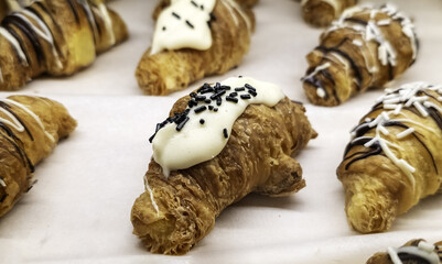 White chocolate croissants