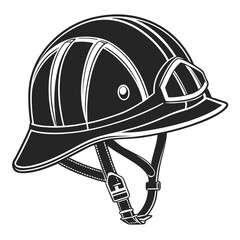 Vintage style polo helmet with goggles and chin strap a classic protective headgear for equestrian sports and outdoor adventures