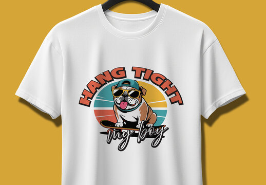 Cool Bulldog Skateboard Graphic Tee Template for Trendy Urban Style