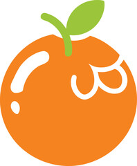 vector illustration of an orange