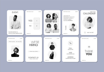 Modern Minimalist Social Media Event Story Template Set