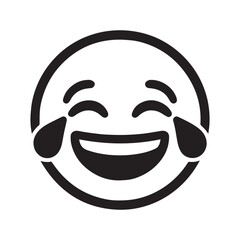 Smile face vector illustration with a woman's head silhouette