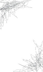 Vertical silver Foil splatter glitter. Silver stroke on transparent background. Festive background with silver glitter and confetti for celebration with glowing silver particles. Silver line png.