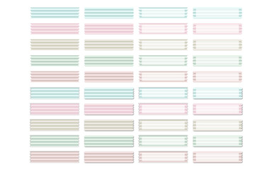 シンプルマスキングテープ/あしらいセット（横ストライプ）