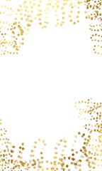 Vertical png Golden foil frame,golden flakes shimmer, gold splash,gold foil, gold confetti. Premium design,wedding,vip cover template,grand opening. Golden foil frame.