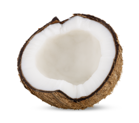 half coconut isolated on transparent png