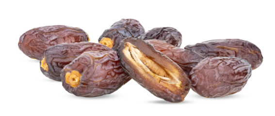 Dried dates fruit isolated on transparent png