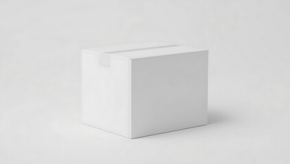 Naklejka premium Blank White Cube Box Mockup