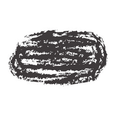 Dark Charcoal Sketch on a Transparent Background.