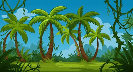 Tropical jungle background