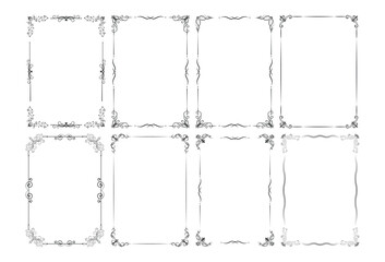 Vintage Ornamental Decorative Frame Border Vector – Elegant Luxury Outline for Invitations, Certificates, Greeting Cards, and Templates