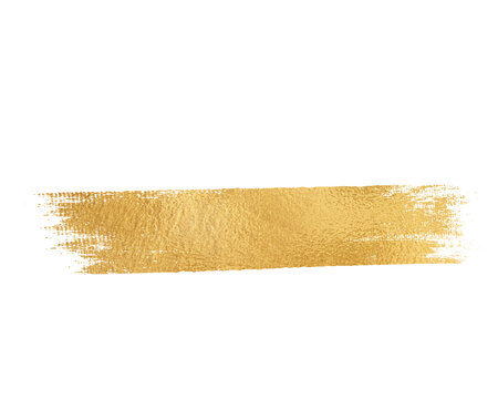 Abstract gold paint stroke, textured brush, metallic, shiny, luxury