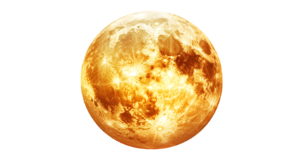 full moon isolated on a transparent background