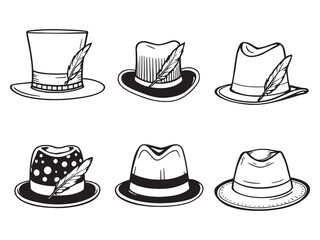 Stylish hat with feather for parties