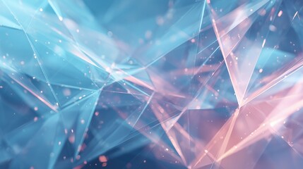 A blue and pink background with a lot of triangles