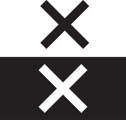 cross icon black and white color eps file