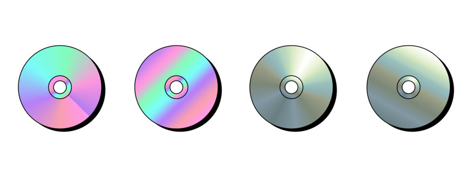 Y2K Aesthetic CDs Pack, Holographic CDs, Iridescent Discs Set