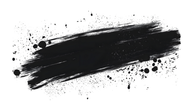 grunge badge brush hand drawn black sticker isolated on a transparent background