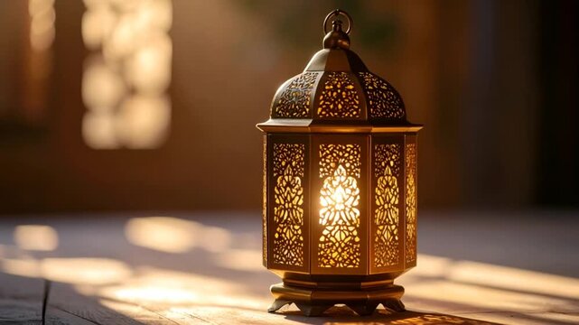 Ornate lantern golden light