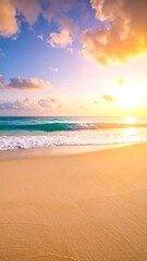 Tropical sunset beach scene (2)