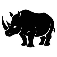 rhino isolated on white