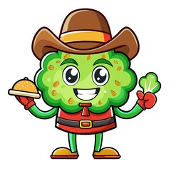 Mexican sombrero and cactus