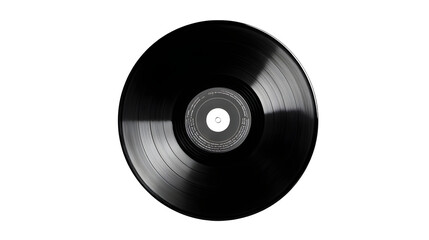 Obraz premium Vinyl Record Close-Up, isolated on transparent background