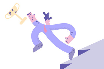 Aspirating goal and successful career concept