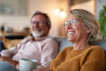 Happy older couple enjoying time together