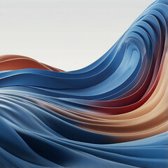 Abstract flowing waves of blue and warm earth tones creating a dynamic and elegant visual texture for creative backgrounds