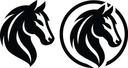 HorseFlow Vector, EquineEdge Emblem, StallionMark Icon, NobleMane Design