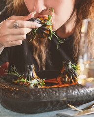 Gourmet Dish Showcasing an Extraordinary Presentation Combined with Exceptional Flavor