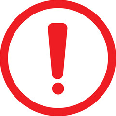 AlertMark Symbol, CautionZone Icon, RedSignal Badge, ExclaimPoint Design