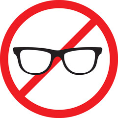 NoSpecs Symbol, VisionBan Icon, EyewearProhibit Mark, ClearZone Design