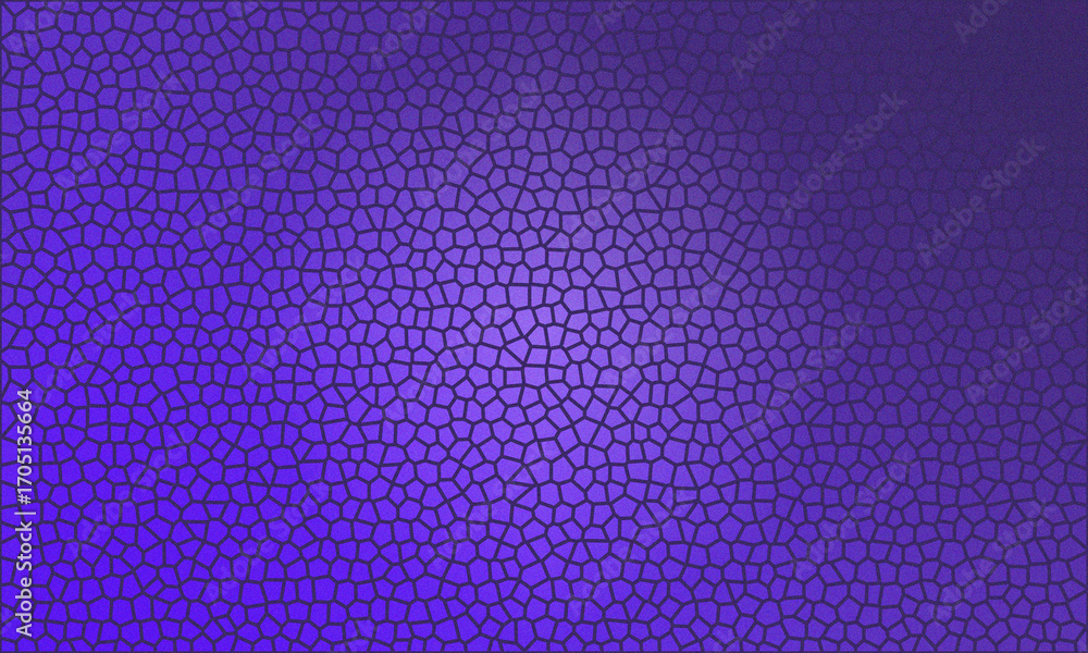Poster abstract mosaic pattern with vibrant purple and blue hues creating a textured background
