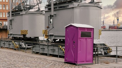 Plastic portable chemical toilet