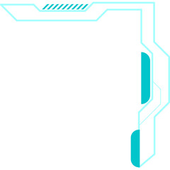 Digital Futuristic HUD Corner