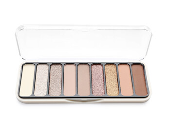 One beautiful eyeshadow palette isolated on white