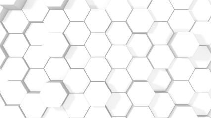 白い六角形の幾何学模様の背景