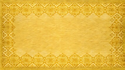 Intricate golden geometric pattern with subtle textured background and decorative border