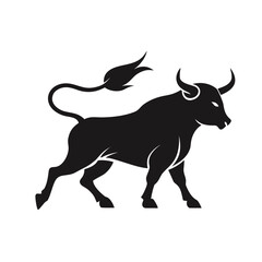 bull silhouette vector