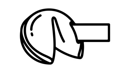 Fortune cookie with transparent background