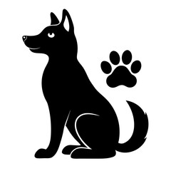 black dog silhouette