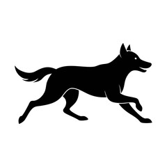 black dog silhouette