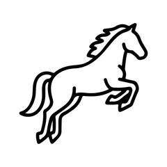 Galloping horse outline with transparent background