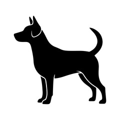 German shepherd silhouette with transparent background