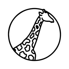 Giraffe icon with transparent background