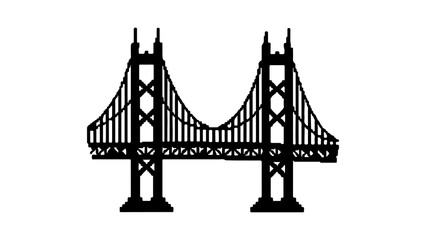 Golden gate bridge with transparent background