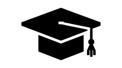 Graduation cap with transparent background