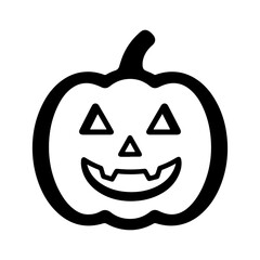 Halloween pumpkin face with transparent background
